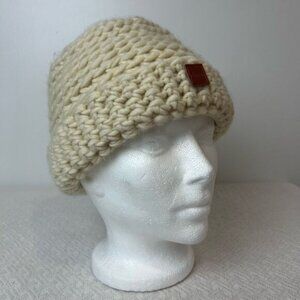 Gibou Hat Toque Adult Knit Cream Cozy Winter Warm Gift Chunky Knit Fall